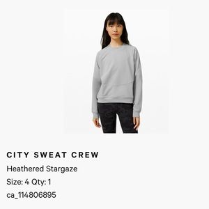 Lululemon city sweat crew top